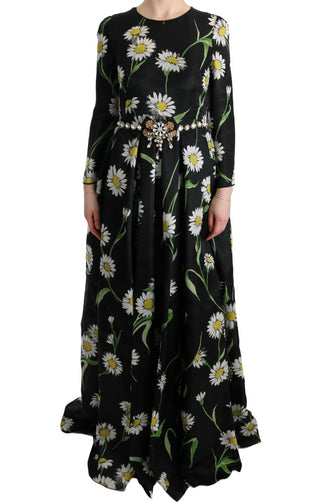 Elegant Sunflower Maxi Gown With Crystals - Luxury for You