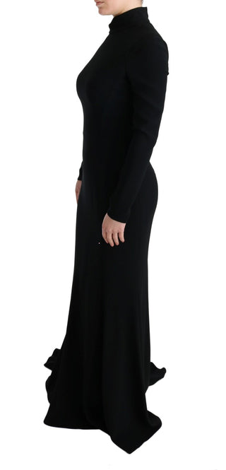 Elegant Full Length Sheath Gown In Black - Luxury for You