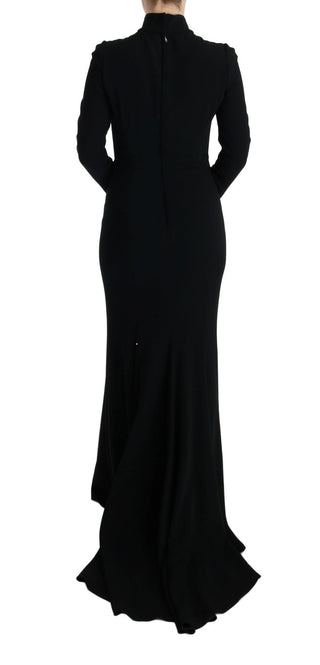 Elegant Full Length Sheath Gown In Black - Luxury for You