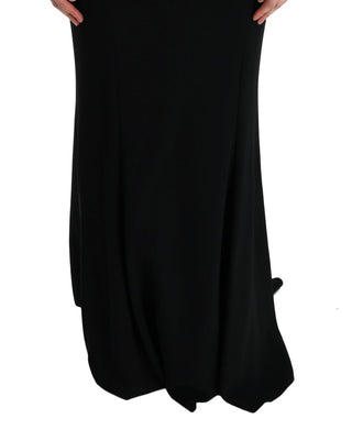 Elegant Full Length Sheath Gown In Black - Luxury for You