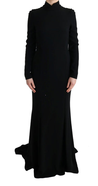 Elegant Full Length Sheath Gown In Black - Luxury for You