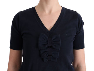 Elegant Blue Wool Top - Chic Everyday Elegance - Luxury for You