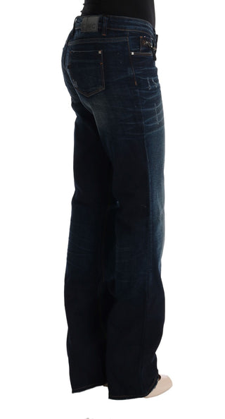 Elegant Blue Regular Fit Cotton Jeans - Luxury for You