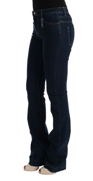 Chic Flared Cotton Jeans In Blue - Luxury for You