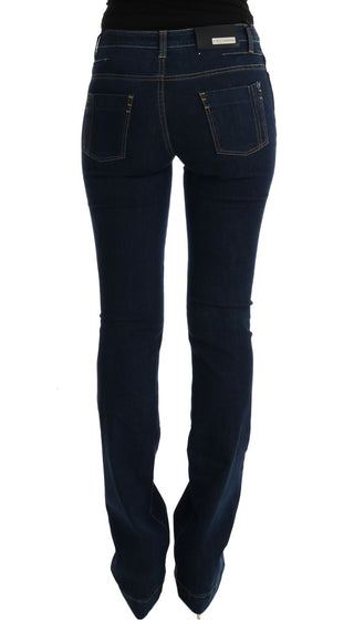 Chic Flared Cotton Jeans In Blue - Luxury for You