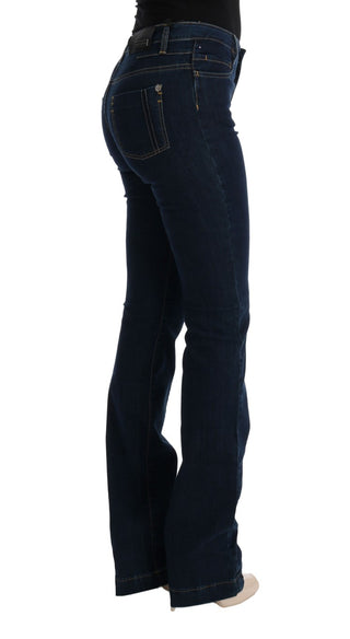 Chic Flared Cotton Jeans In Blue - Luxury for You