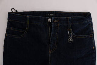 Chic Flared Cotton Jeans In Blue - Luxury for You