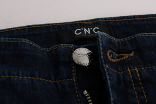 Chic Flared Cotton Jeans In Blue - Luxury for You