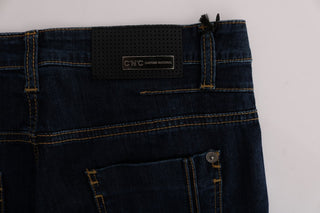 Chic Flared Cotton Jeans In Blue - Luxury for You