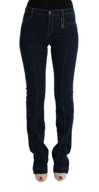 Chic Flared Cotton Jeans In Blue - Luxury for You