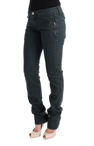 Chic Superslim Gray Cotton Jeans - Luxury for You