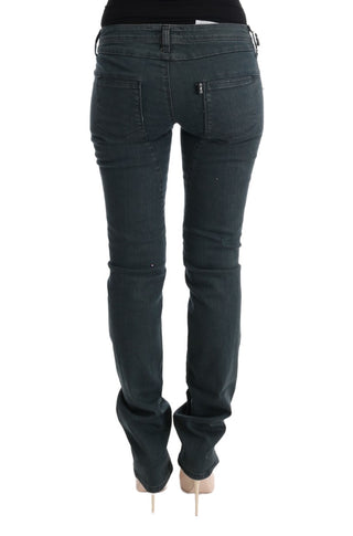 Chic Superslim Gray Cotton Jeans - Luxury for You