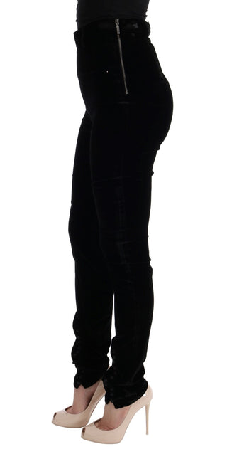 Sleek High-waist Black Trousers - Luxury for You