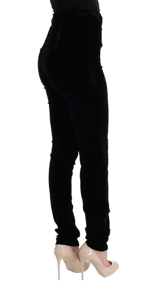 Sleek High-waist Black Trousers - Luxury for You