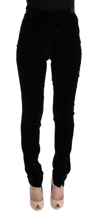 Sleek High-waist Black Trousers - Luxury for You