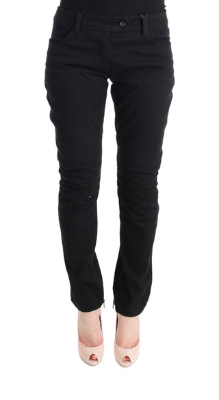 Chic Black Slim Fit Trousers - Luxury for You