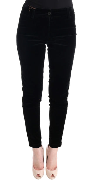 Chic Black Slim Fit Cropped Pants - Luxury for You