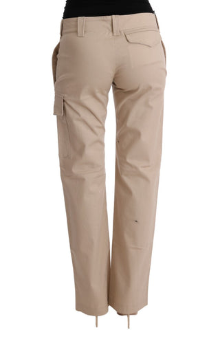 Chic Beige Cropped Pants - Regular Fit Elegance - Luxury for You