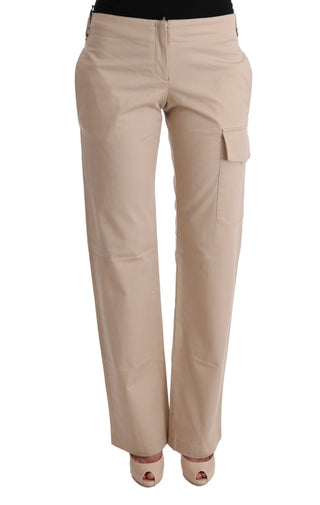 Chic Beige Cropped Pants - Regular Fit Elegance - Luxury for You