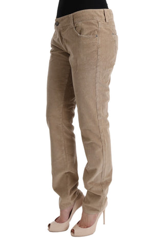 Beige Regular Fit Luxe Trousers - Luxury for You