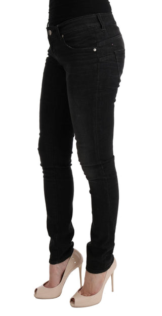 Chic Slim Fit Black Cotton Jeans - Luxury for You