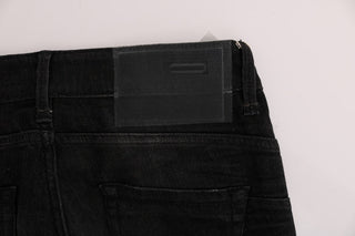 Chic Slim Fit Black Cotton Jeans - Luxury for You