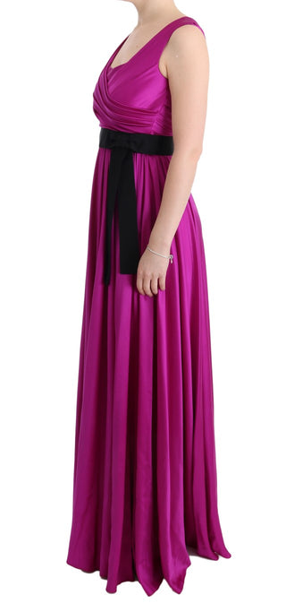 Elegant Pink Silk Gown Dress - Luxury for You