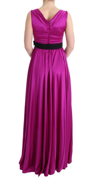 Elegant Pink Silk Gown Dress - Luxury for You