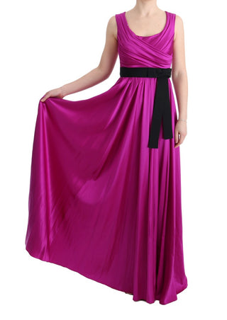 Elegant Pink Silk Gown Dress - Luxury for You