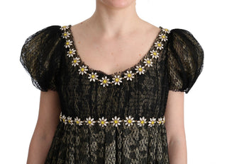 Sunflower Lace Crystal Maxi Shift Dress - Luxury for You