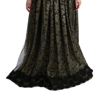 Sunflower Lace Crystal Maxi Shift Dress - Luxury for You