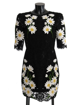 Black Floral Lace Chamomile Embroidered Dress - Luxury for You