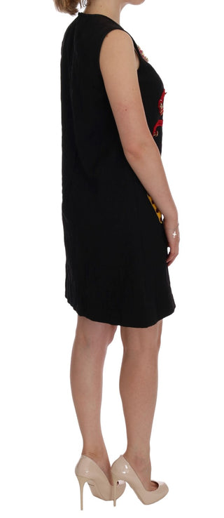 Black Crystal-embellished Stretch Mini Dress - Luxury for You