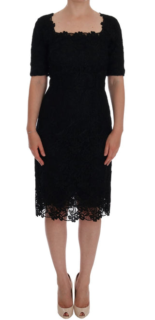 Elegant Black Knee-length Sheath Dress - Luxury for You