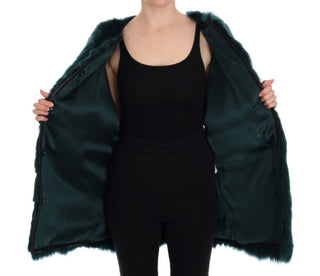 Exquisite Green Alpaca Fur Long Vest - Luxury for You