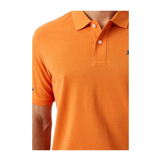 Chic Orange Cotton Polo For The Iconic Gentleman