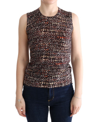 Sleeveless Multicolor Knit Wool Top - Luxury for You