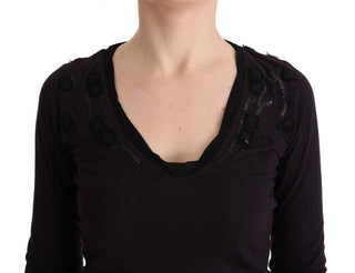 Elegant Purple V-neck Blouse Tee - Luxury for You