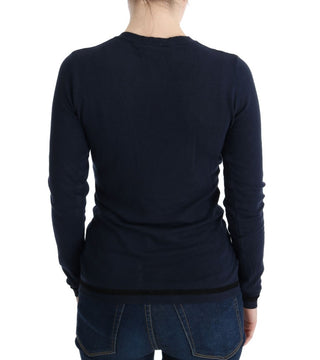 Elegant Blue V-neck Sweater - Luxury for You