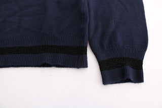 Elegant Blue V-neck Sweater - Luxury for You