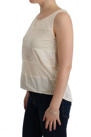 Beige Sleeveless Modal Top - Elevated Basics - Luxury for You