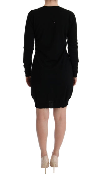 Elegant Black Wool Shift Dress - Luxury for You