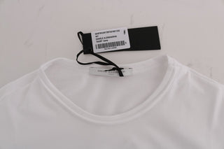 Elegant White Crew-neck Cotton T-shirt - Luxury for You