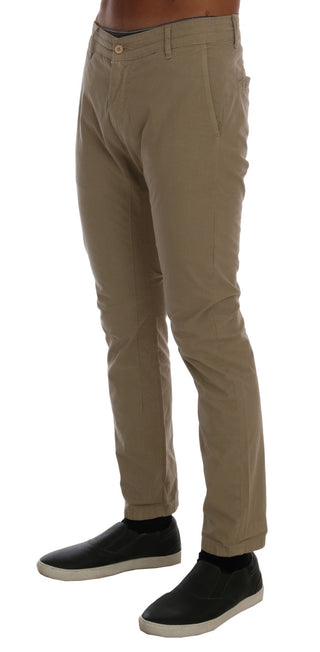 Beige Slim Fit Chinos For Sophisticated Style - Luxury for You