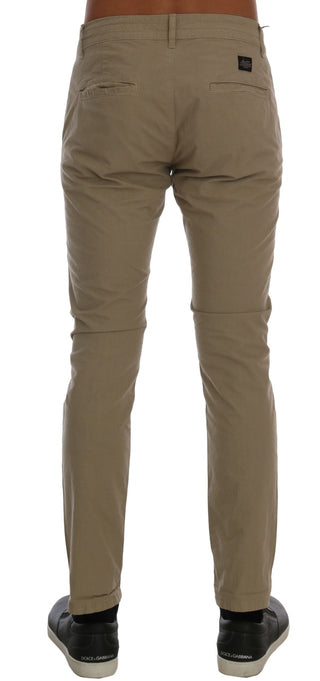 Beige Slim Fit Chinos For Sophisticated Style - Luxury for You