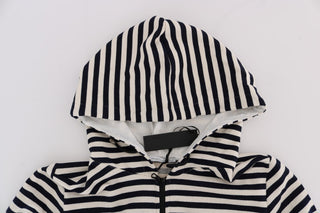 Elegant Full Zip Hooded Striped Sweater - Luxury for You