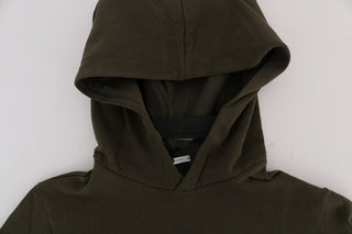 Elegant Green Cotton Hooded Sweater - Luxury for You