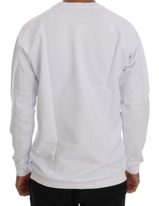 Elegant White Crewneck Cotton Sweater - Luxury for You