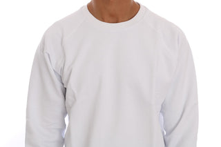 Elegant White Crewneck Cotton Sweater - Luxury for You