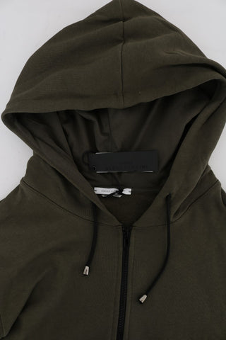 Elegant Green Full Zip Hooded Sweater - Luxury for You